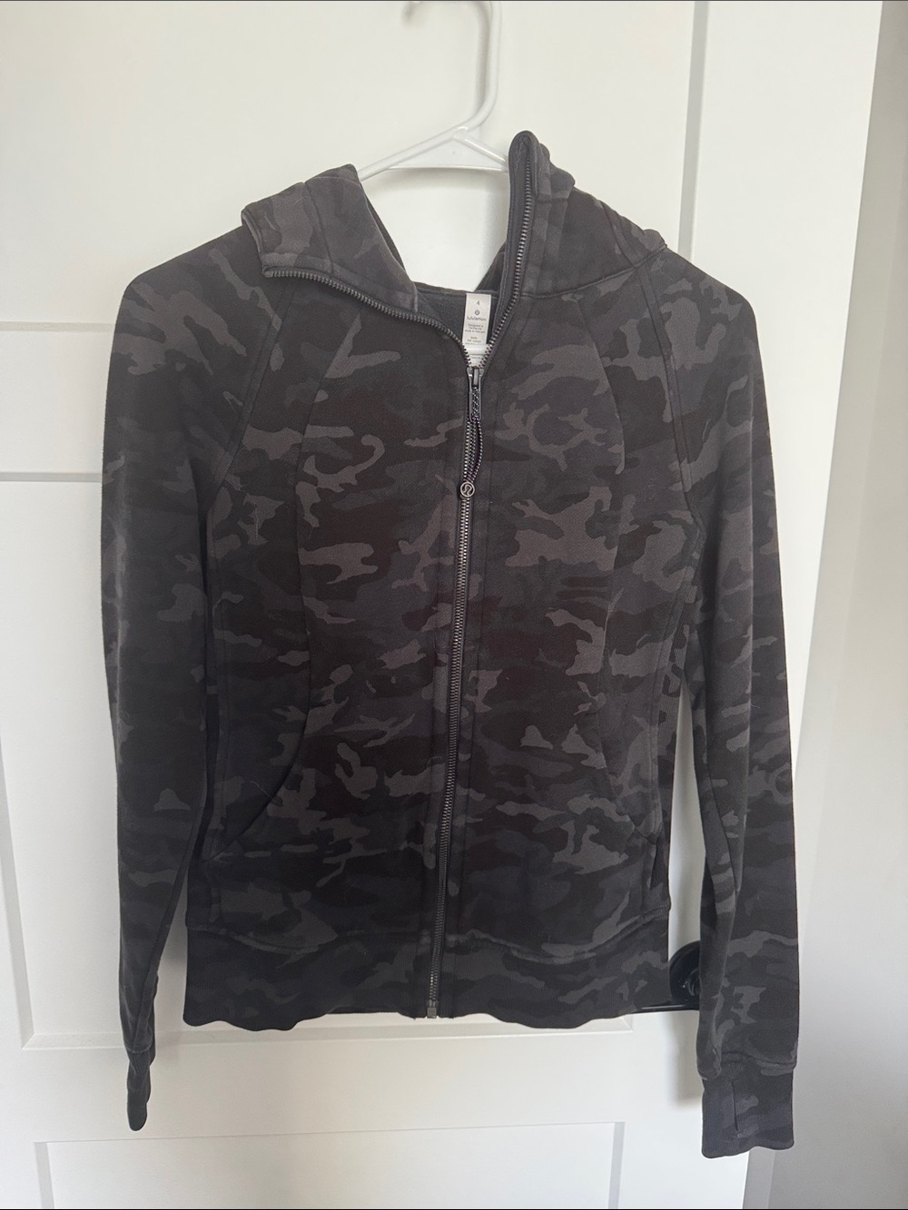 lululemon athletica Black & Gray Camo Full-Zip Hoodie